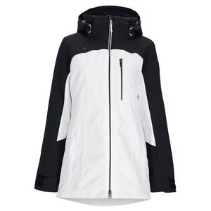Obermeyer Black and White Hooded Ski Jacket